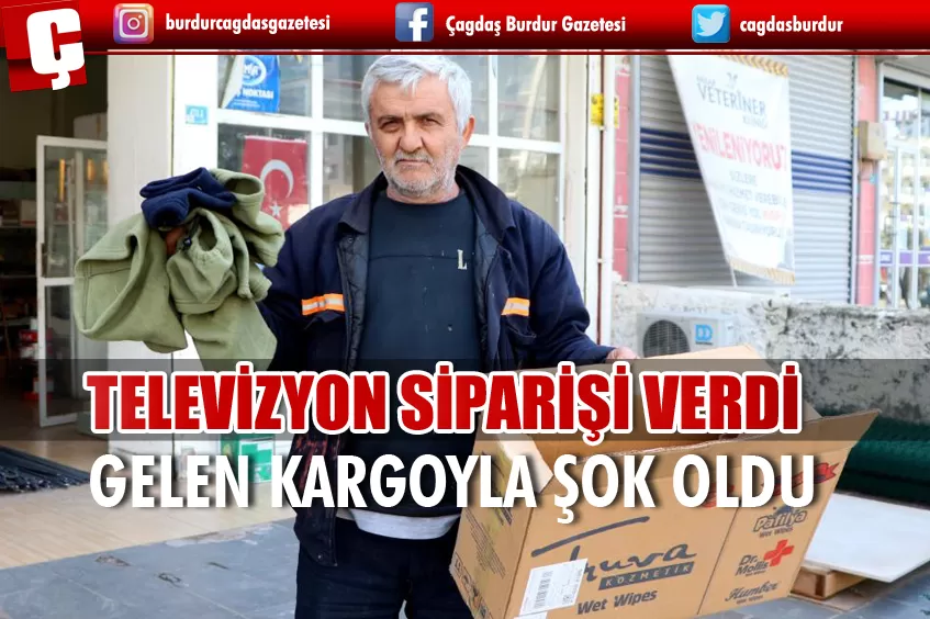 TELEVİZYON SİPARİŞİ VERDİ, KARGO İLE GÖNDERDİKLERİ ŞEY ŞAŞKINA ÇEVİRDİ