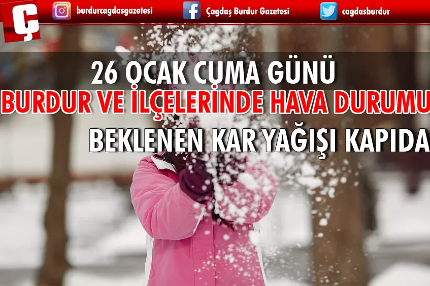 26 OCAK CUMA HAVA DURUMU