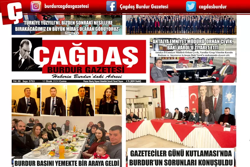 GAZETEMİZ 12 OCAK 2024 TARİHLİ SAYISI