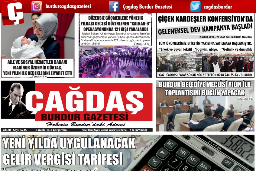 GAZETEMİZ 3 OCAK 2024 TARİHLİ SAYISI 