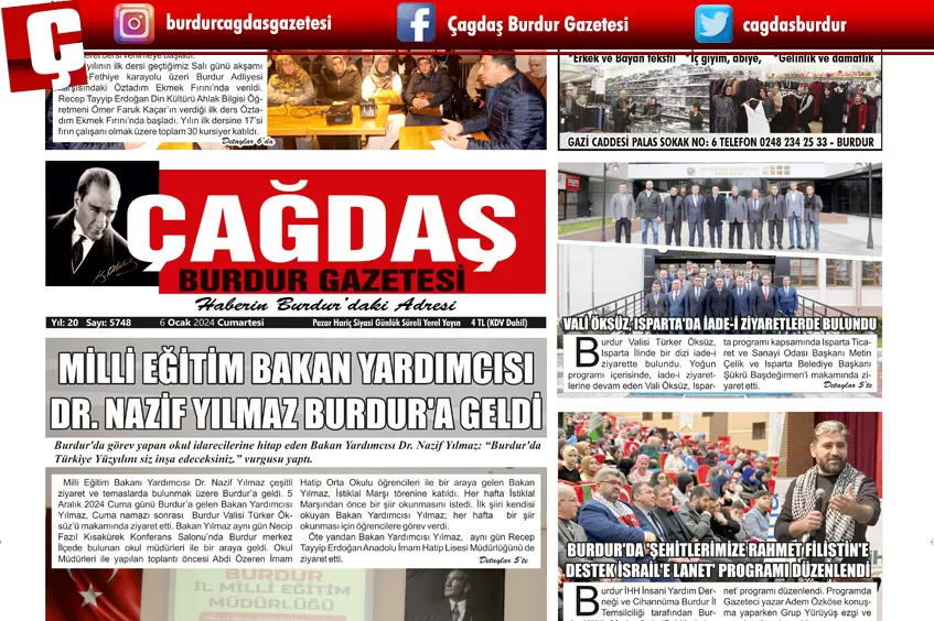 GAZETEMİZ  6 OCAK 2024 TARİHLİ SAYISI