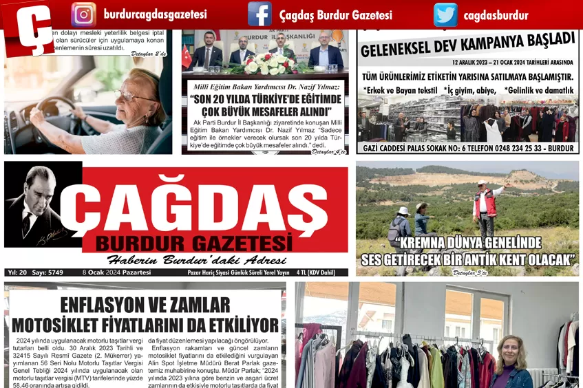 GAZETEMİZ 8 ARALIK 2023 TARİHLİ SAYISI 