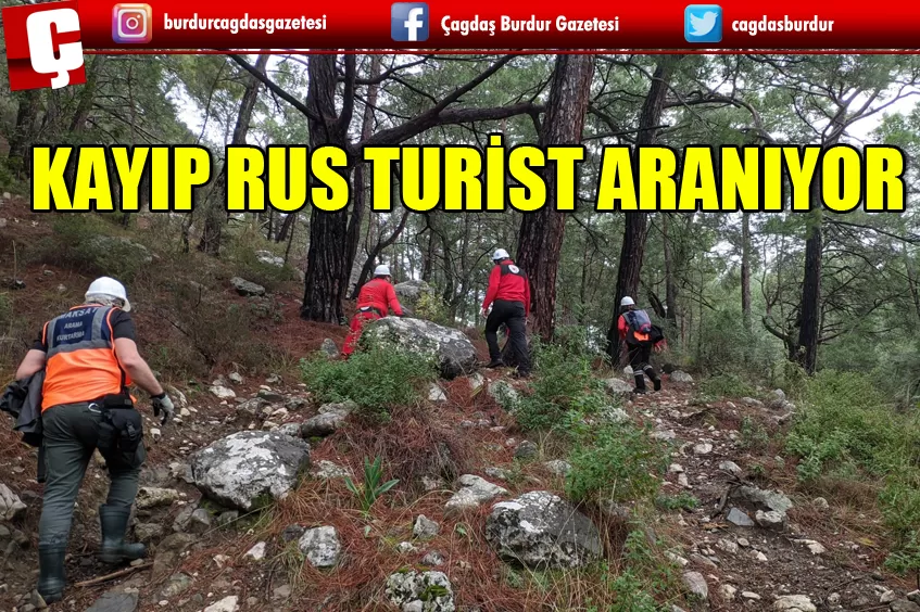 KAYIP BAŞVURUSU YAPILAN RUS TURİST İÇİN ARAMA ÇALIŞMASI BAŞLATILDI
