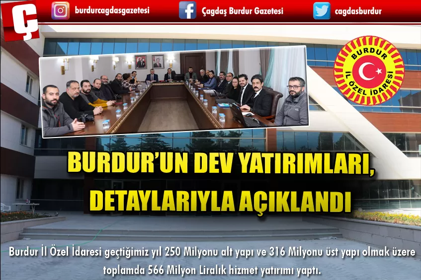 BURDUR’UN DEV YATIRIMLARI, DETAYLARIYLA AÇIKLANDI