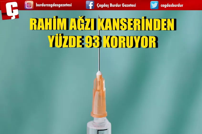 RAHİM AĞZI KANSERİNDEN YÜZDE 93 KORUYOR