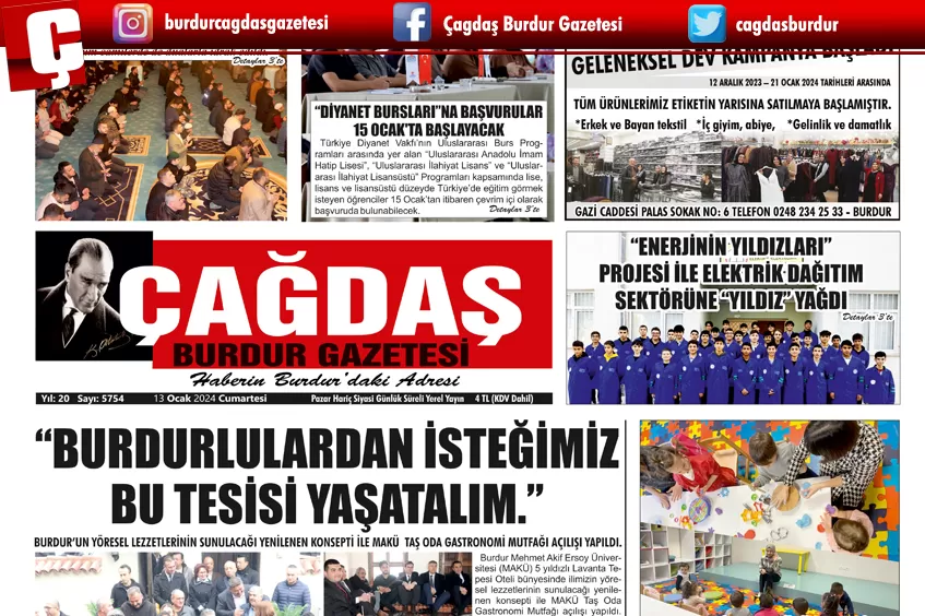 GAZETEMİZ 13 OCAK 2024 TARİHLİ SAYISI