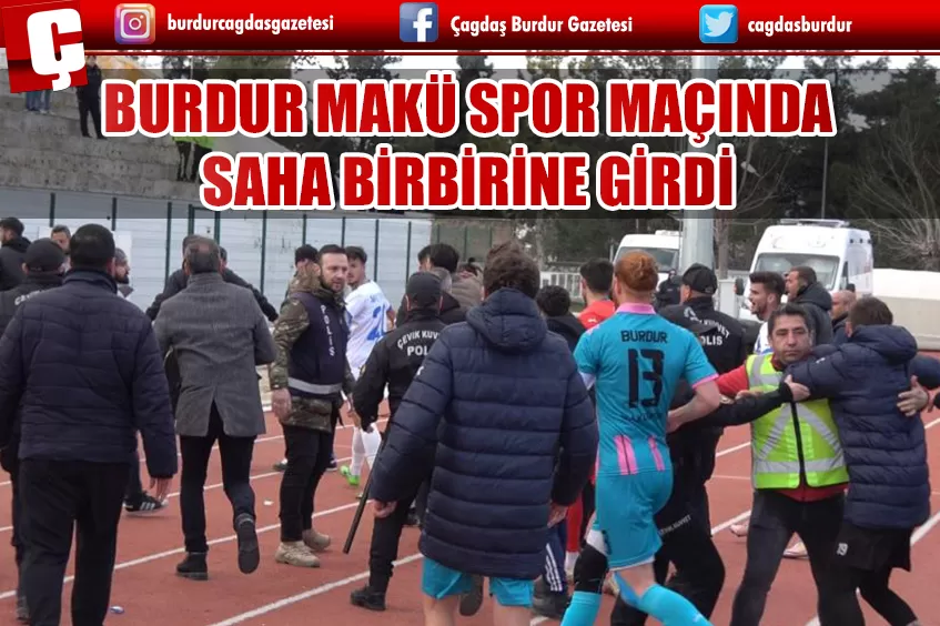 MAKÜSPOR - DİDİM BELEDİYESPOR MAÇININ BİTİŞ DÜDÜĞÜYLE SAHA KARIŞTI