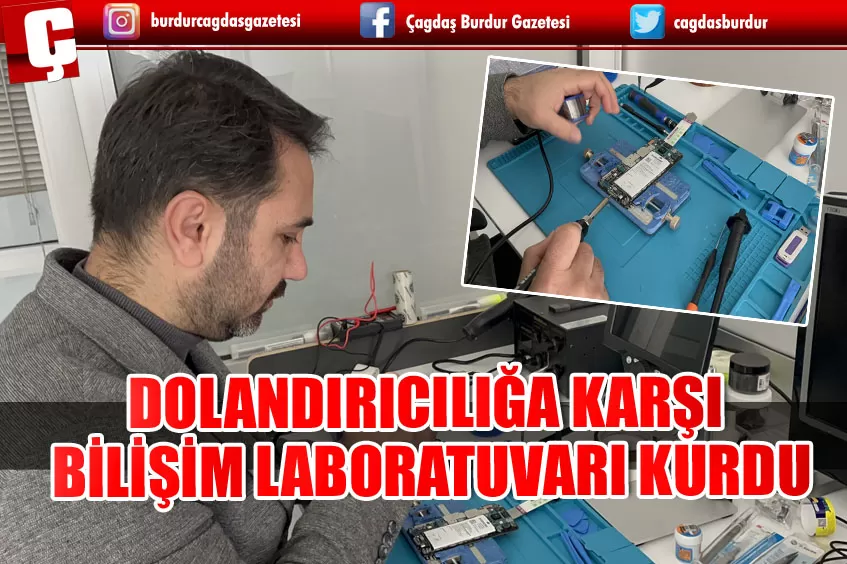 ISPARTA'YA YERLEŞEN DEPREMZEDE DOLANDIRICILIĞA KARŞI BİLİŞİM LABORATUVARI KURDU