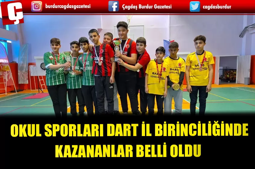 OKUL SPORLARI YILDIZLAR DART İL BİRİNCİLİĞİ SONA ERDİ