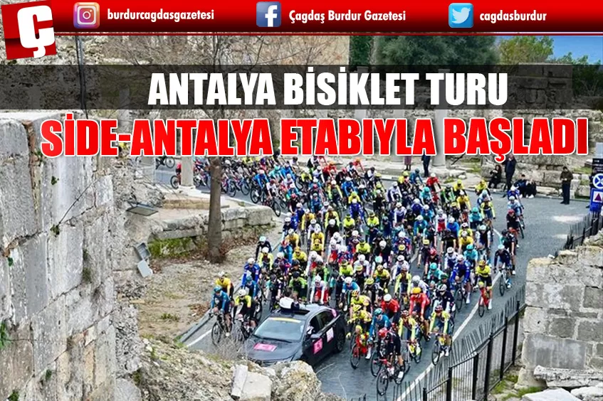 ANTALYA BİSİKLET TURU, SİDE-ANTALYA ETABIYLA BAŞLADI