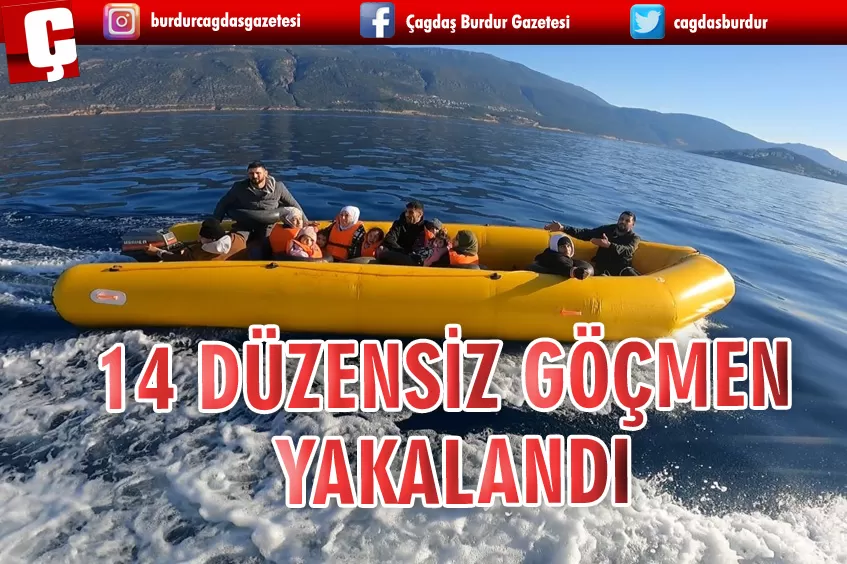 ANTALYA AÇIKLARINDA 14 DÜZENSİZ GÖÇMEN YAKALANDI