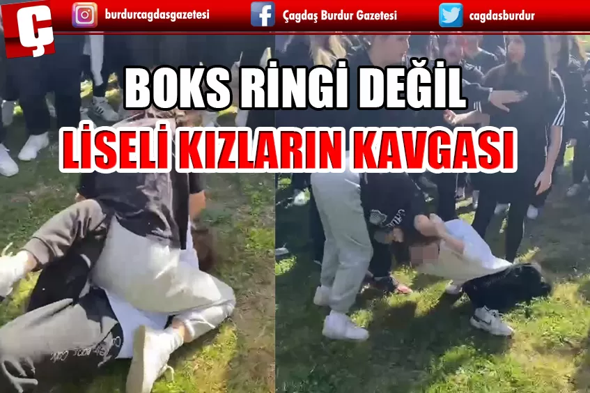 BOKS RİNGİ DEĞİL LİSELİ KIZLARIN SOKAK DÖVÜŞÜ