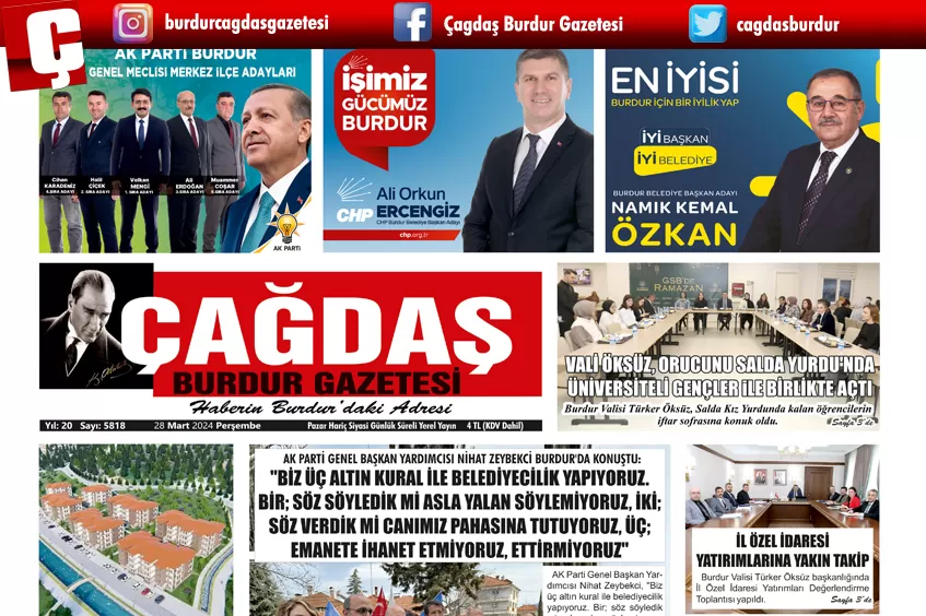 GAZETEMİZ 28 MART 2024 TARİHLİ SAYISI