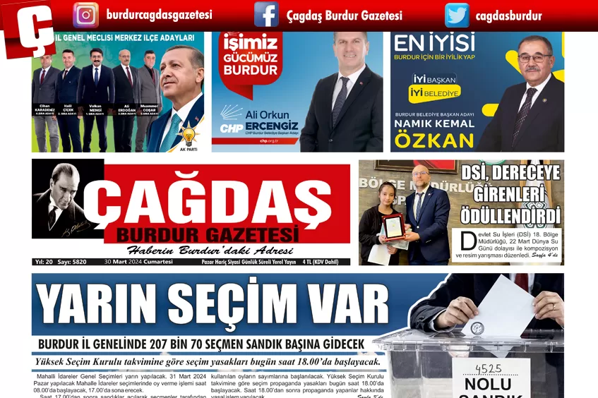 GAZETEMİZ 30 MART 2024 TARİHLİ SAYISI