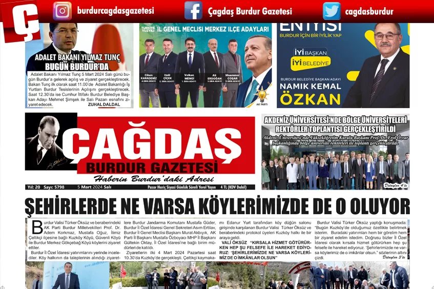 GAZETEMİZ 5 MART 2024 TARİHLİ SAYISI