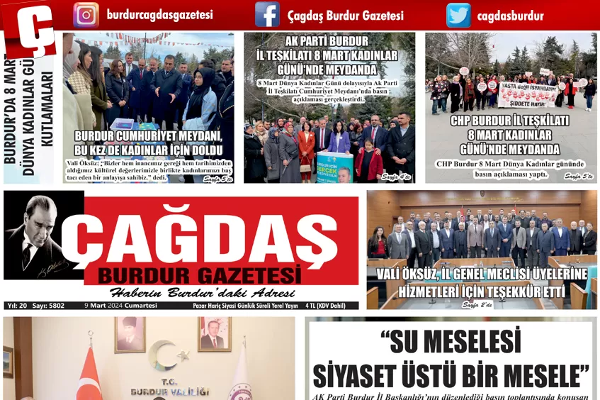 GAZETEMİZ 9 MART 2024 TARİHLİ SAYISI 