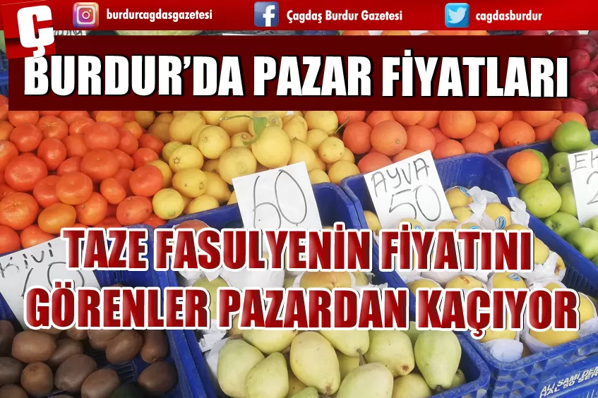 BURDUR'DA TAZE FASULYENİN FİYATINI NE KADAR?