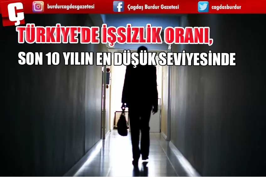 TÜRKİYE'DE İŞSİZLİK ORANI, SON 10 YILIN EN DÜŞÜK SEVİYESİNDE 