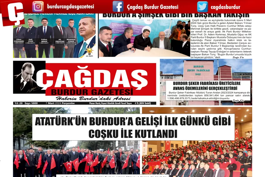 GAZETEMİZ 7 MART 2024 TARİHLİ SAYISI