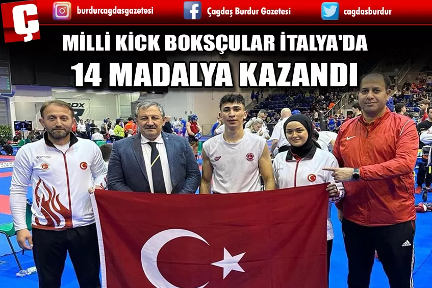 MİLLİ KİCK BOKSÇULAR İTALYA'DA 14 MADALYA KAZANDI