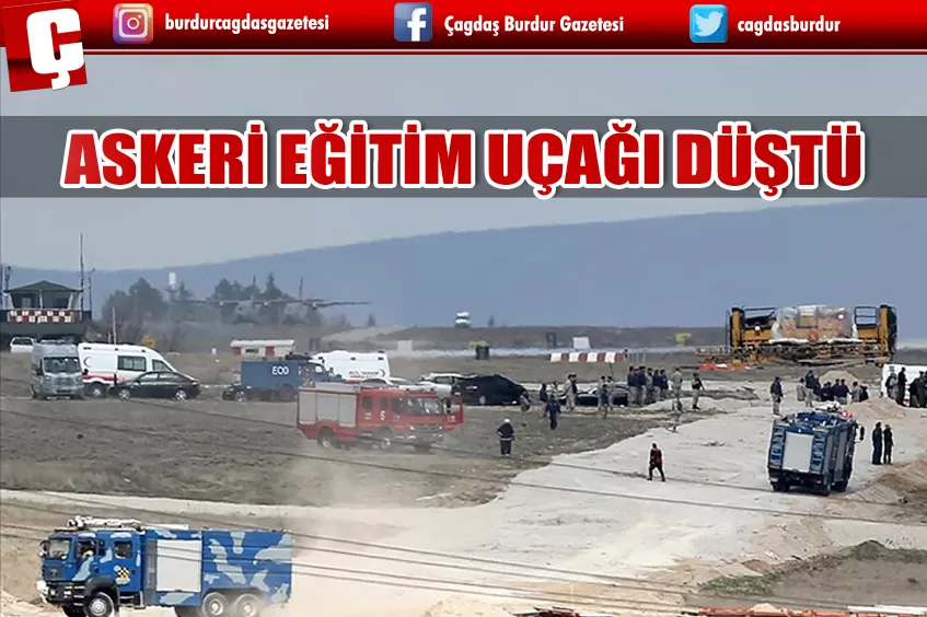ASKERİ EĞİTİM UÇAĞI DÜŞTÜ