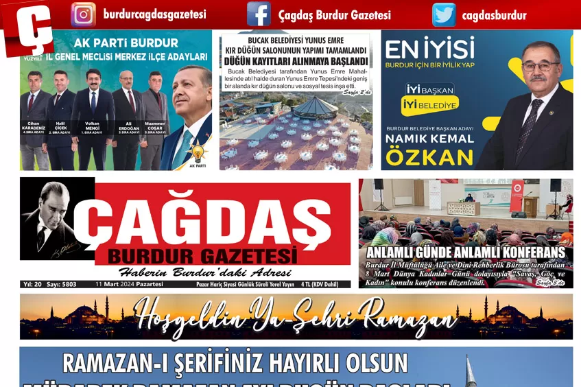 GAZETEMİZ 11 MART 2024 TARİHLİ SAYISI