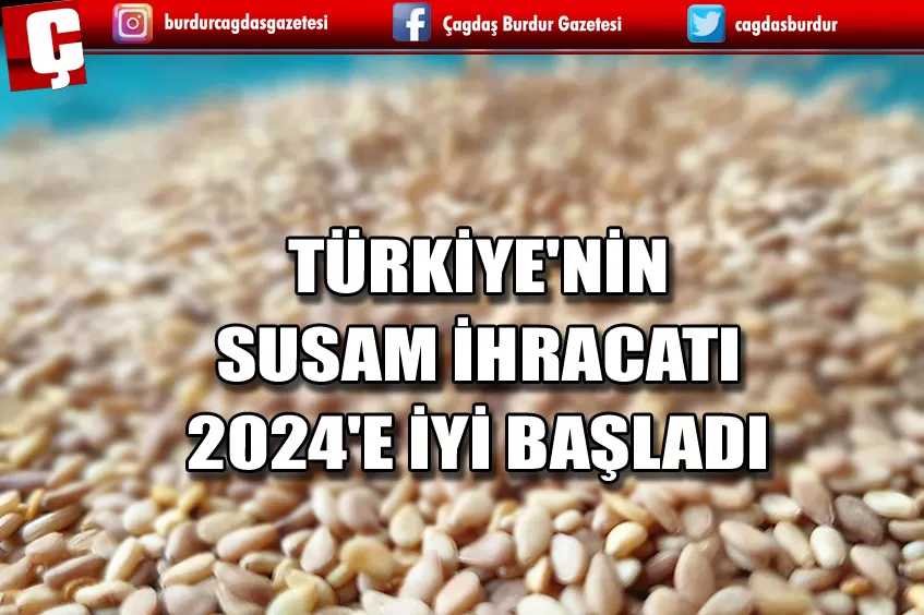 TÜRKİYE'NİN SUSAM İHRACATI 2024'E İYİ BAŞLADI