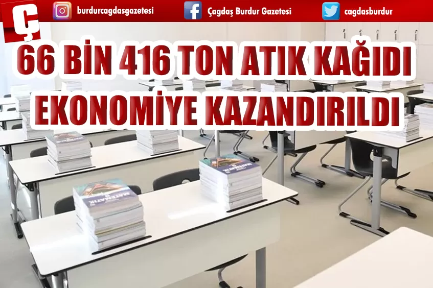 MEB, 66 BİN 416 TON ATIK KAĞIDI EKONOMİYE KAZANDIRDI