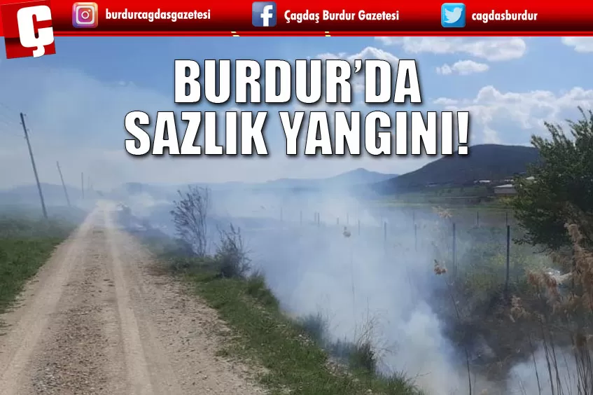 BURDUR'DA SAZLIK YANGINI ÇIKTI!