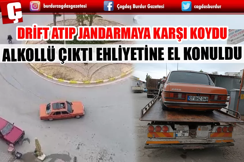 ALANYA’DA DRİFT ATIP JANDARMAYA MUKAVEMET GÖSTEREN ŞAHSA 58 BİN TL CEZA  