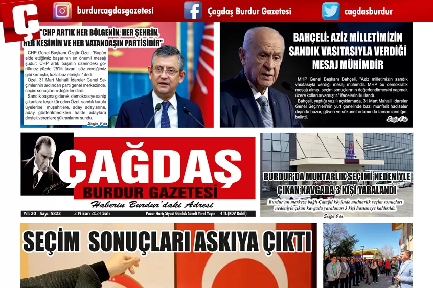 GAZETEMİZ 2 NİSAN 2024 TARİHLİ SAYISI