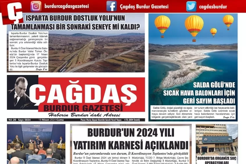 GAZETEMİZ 19 NİSAN 2024 TARİHLİ SAYISI