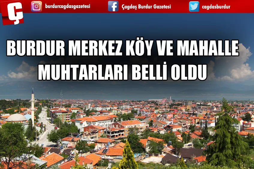 BURDUR MERKEZ KÖY VE MAHALLE MUHTARLIKLARI ASKIDA