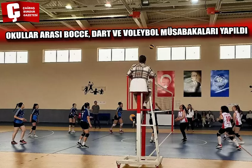 OKULLAR ARASI BOCCE, DART VE VOLEYBOL MÜSABAKALARI YAPILDI