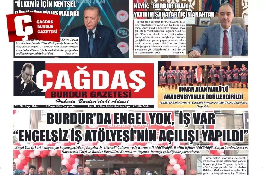 GAZETEMİZ 1 MAYIS 2024 TARİHLİ SAYISI