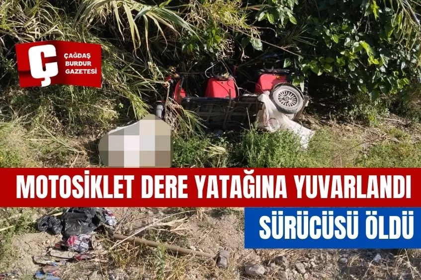 ALANYA'DA DERE YATAĞINA YUVARLANAN MOTOSİKLETİN SÜRÜCÜSÜ HAYATINI KAYBETTİ