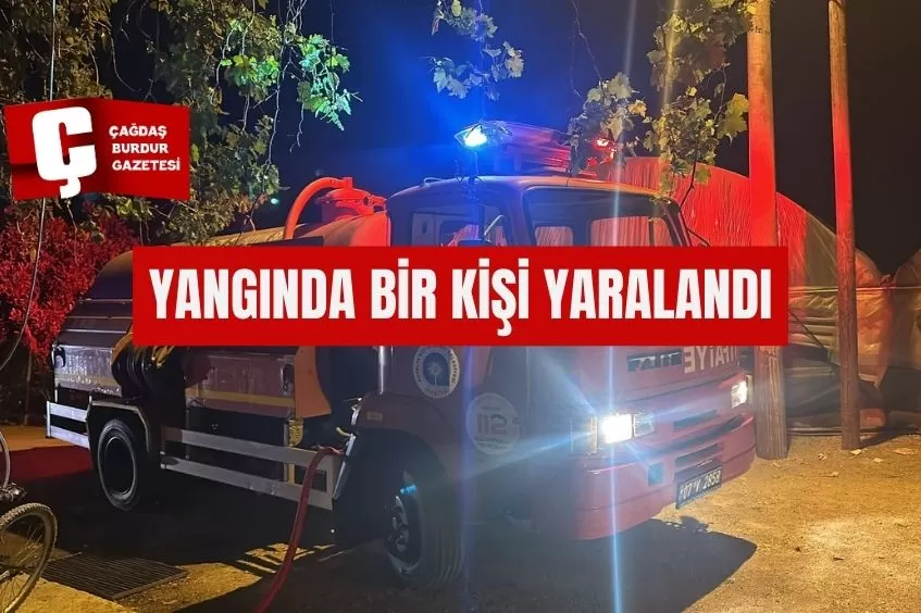 KUMLUCA'DA EVDE ÇIKAN YANGINDA, BİR KİŞİ YARALANDI