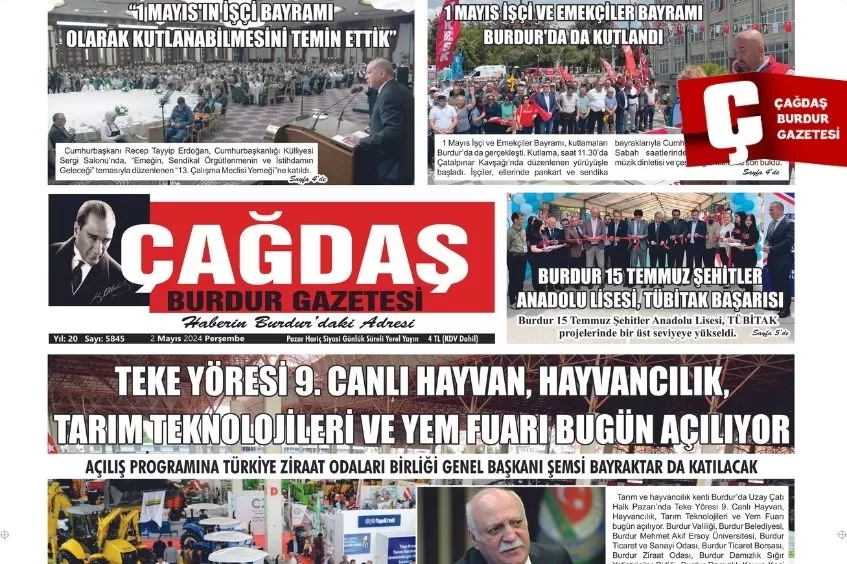 GAZETEMİZ 2 MAYIS 2024 TARİHLİ SAYISI