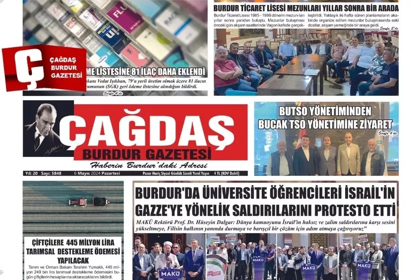 GAZETEMİZ 6 MAYIS 2024 TARİHLİ SAYISI