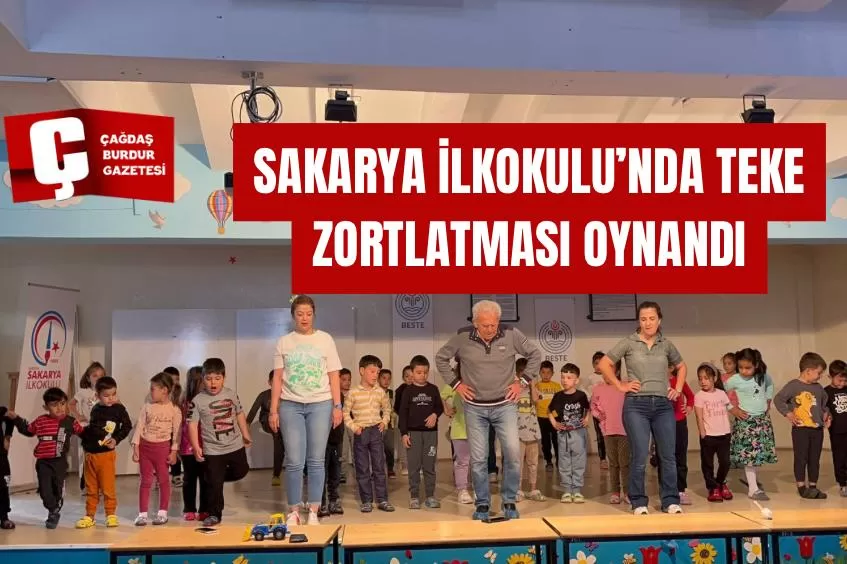 SAKARYA İLKOKULU’NDA TEKE ZORTLATMASI OYNANDI