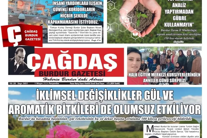 GAZETEMİZ 9 MAYIS 2024 TARİHLİ SAYISI