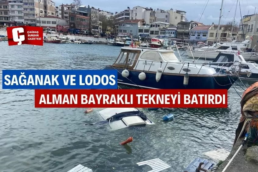 8 METRELİK TEKNE BATTI