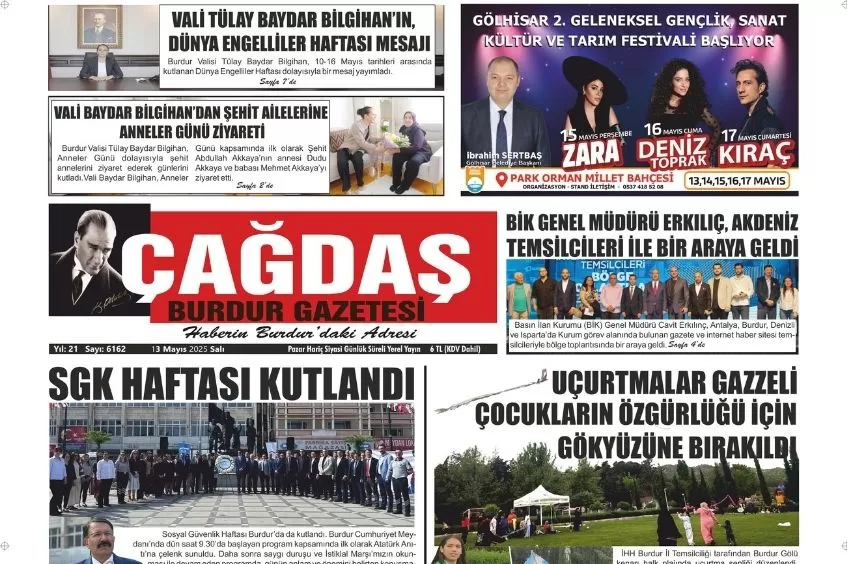 GAZETEMİZ 13 MAYIS 2025 TARİHLİ SAYISI