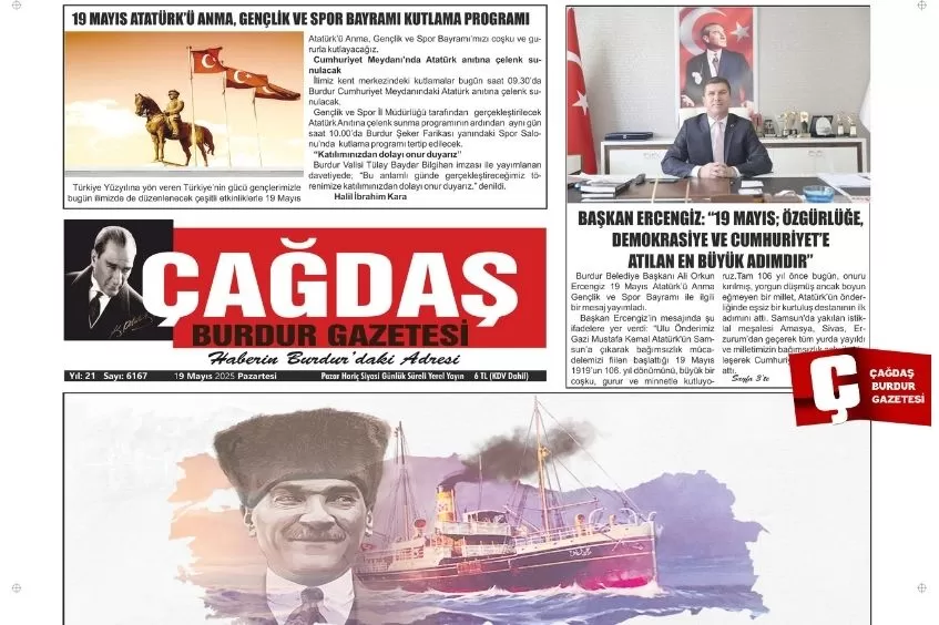 GAZETEMİZ 19 MAYIS 2025 TARİHLİ SAYISI