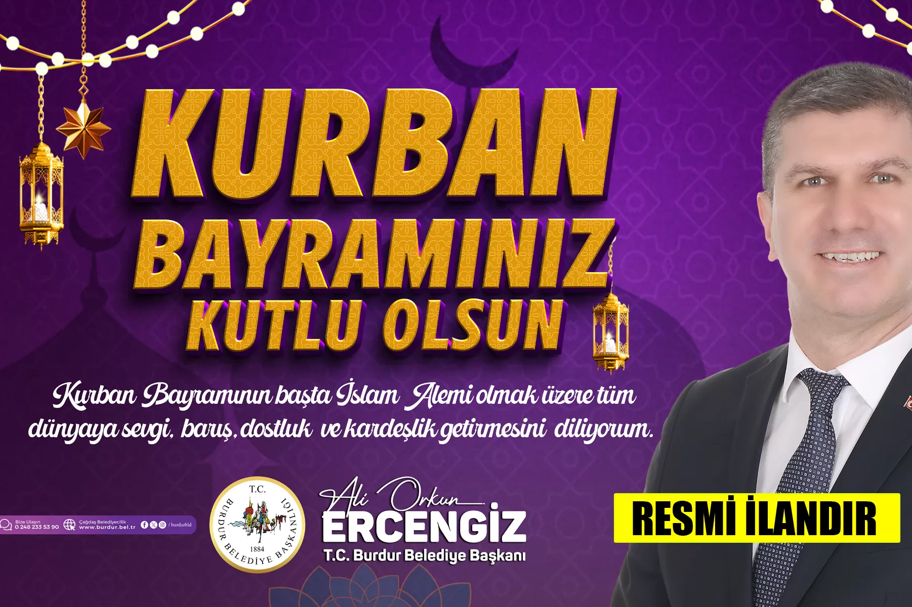 KURBAN BAYRAMI KUTLAMA MESAJI