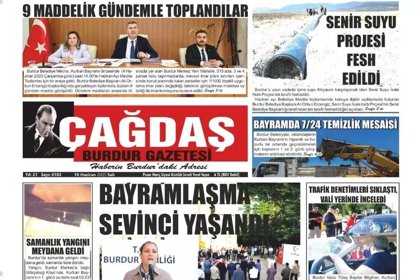 GAZETEMİZ 10 HAZİRAN 20025 TARİHLİ SAYISI