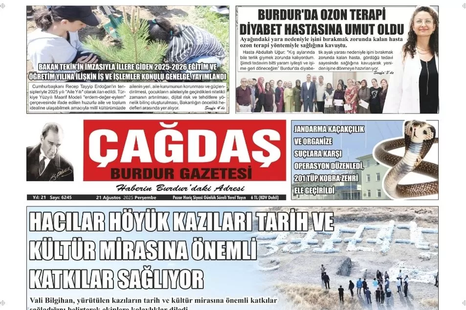 GAZETEMİZ 21 AĞUSTOS 2025 TARİHLİ SAYISI