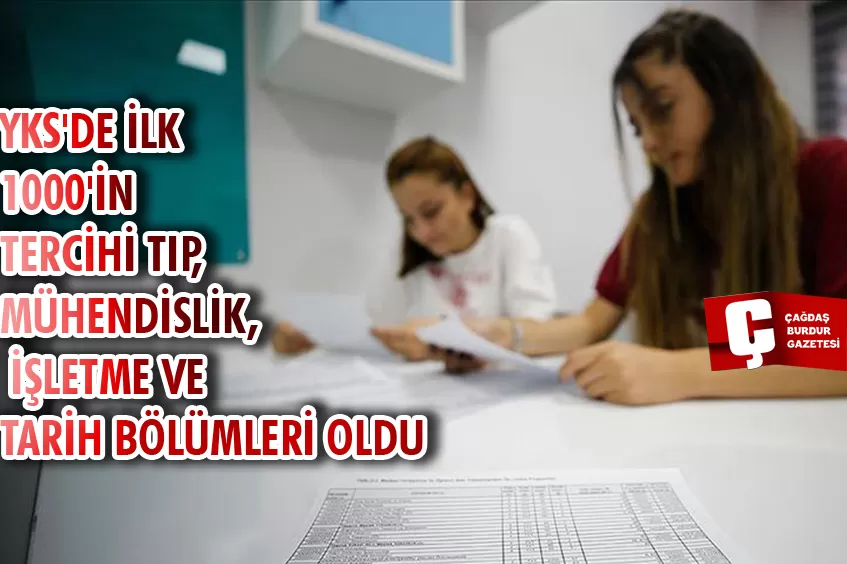 YKS'DE İLK 1000'İN TERCİHİ TIP, MÜHENDİSLİK, İŞLETME VE TARİH BÖLÜMLERİ OLDU