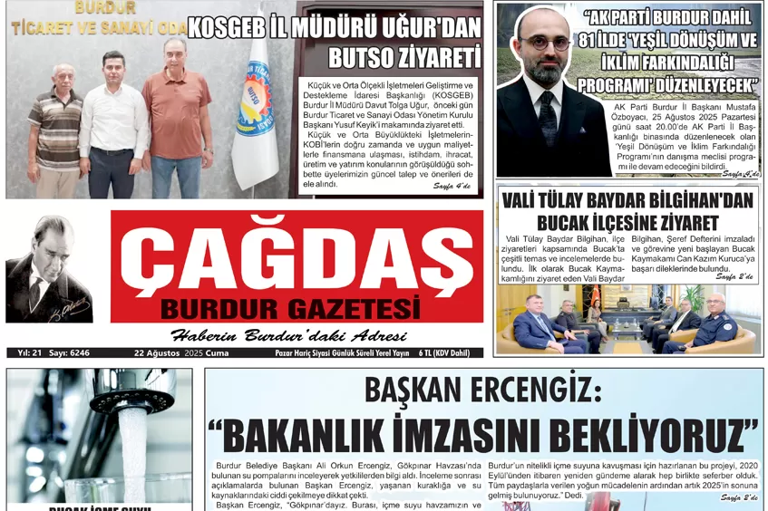 GAZETEMİZ 22 AĞUSTOS 2025 TARİHLİ SAYISI