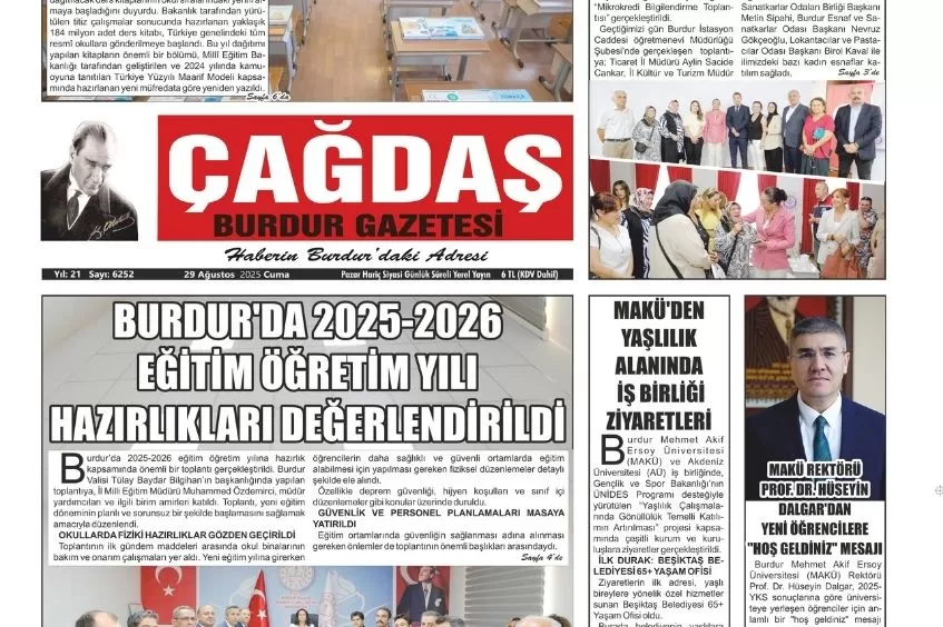 GAZETEMİZ 29 AĞUSTOS 2025 TARİHLİ SAYISI